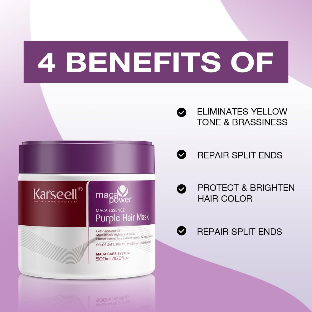 Karseell_maca_power_Purple_Hair_Mask_Professional_Neutralizes_Brass_&_Yellow_Tones_For_B (4)