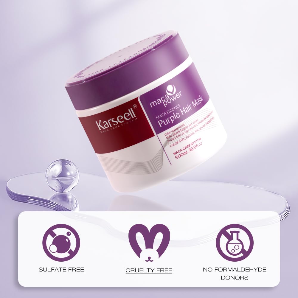 Karseell_maca_power_Purple_Hair_Mask_Professional_Neutralizes_Brass_&_Yellow_Tones_For_B (4)